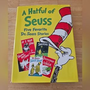 A HATFUL OF SUESS Large Rare Hardcover Book with Jacket, Great Condition
